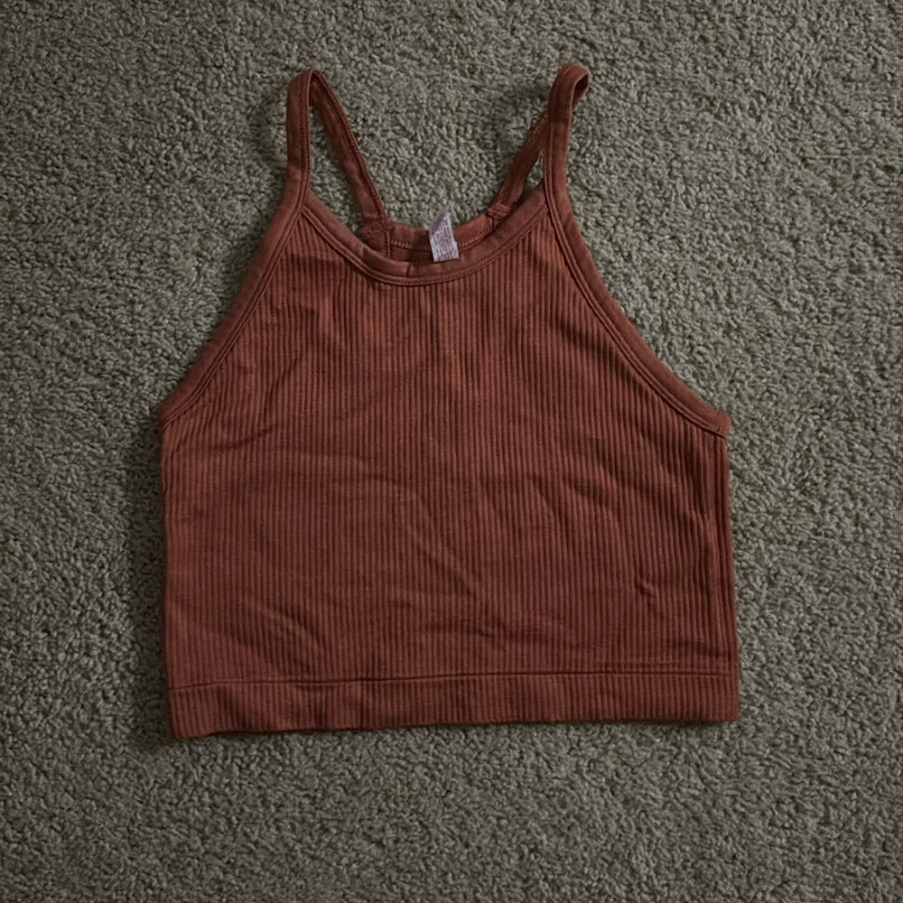 Orange crop top